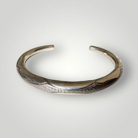 Sterling Silver Patterned Cuff bracelet (PG23)