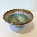 Small Ceramic Bowl, Green Inside, Brown Rim 1 (MM27)
