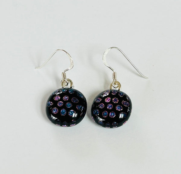Dichroic Glass Hook Earrings (AF31)