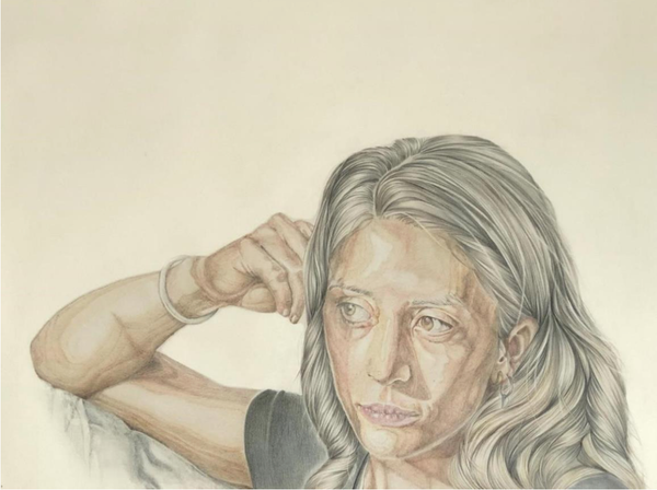 Lady Portrait. Colour Pencil, Framed (CC01)