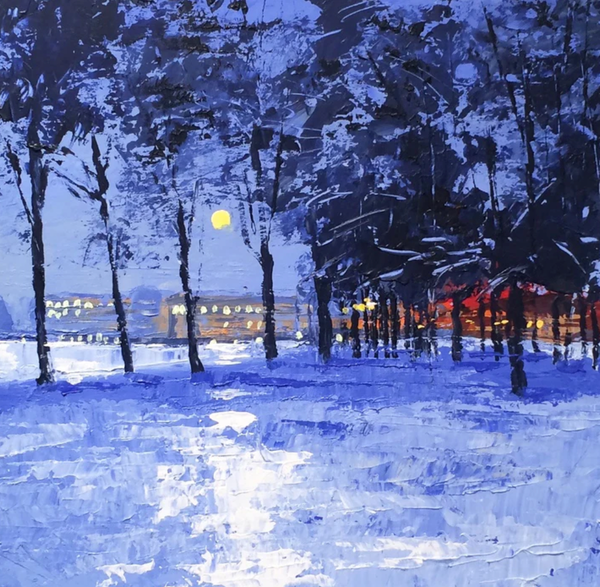 The Cadbury Factory in Moonlight. Giclee Print ap/iv (CG55)