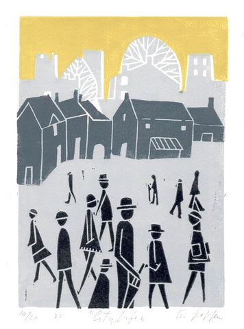City Life. Linocut Print 14/30 (GL502)