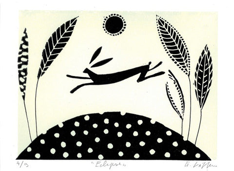 Eclipse. Linocut Print 4/9 (GL504)