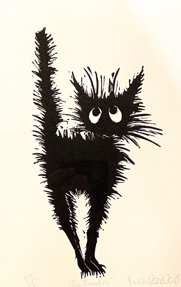 The Thinker. Linocut Print 105/150 (AR57)
