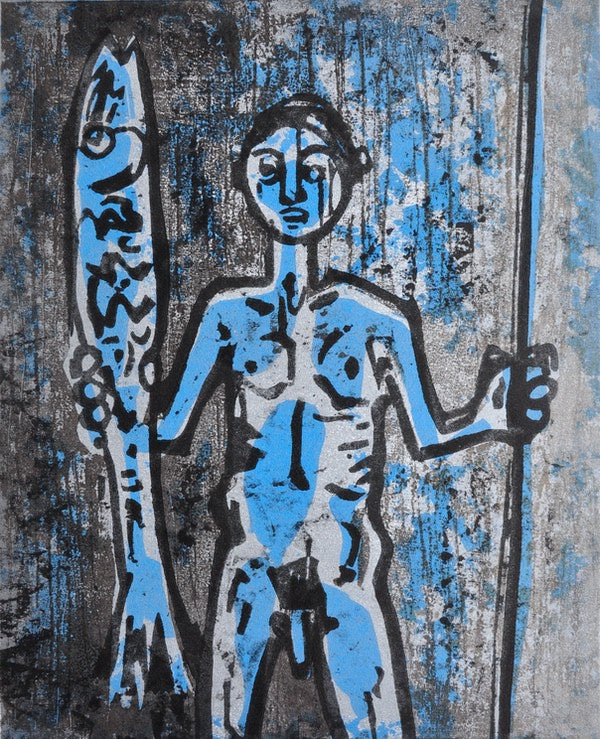 Fish Boy II ed 2/20. Collagraph Print (AY10)