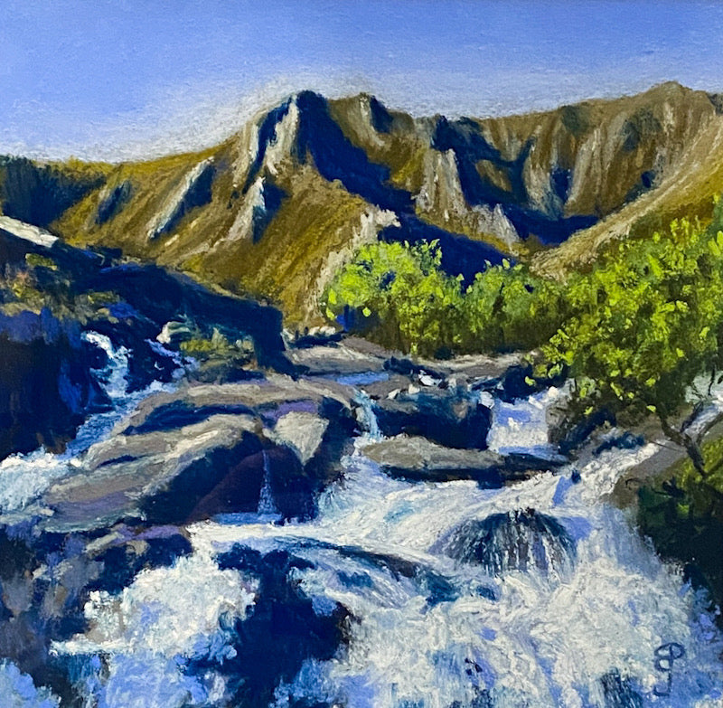 Lower Afon Idwa. Pastel, FRAMED (BP27)