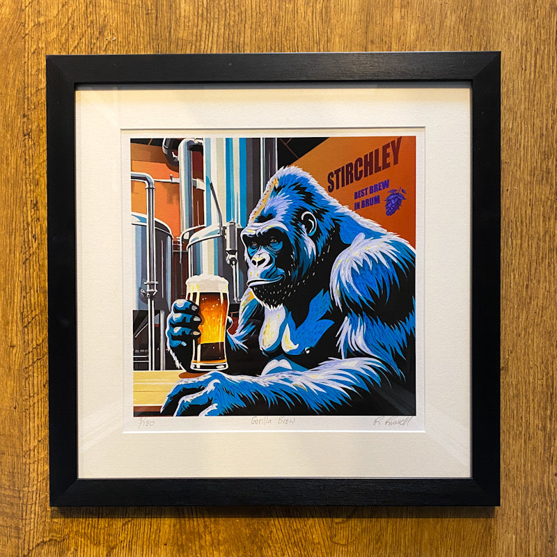Gorlla Brew, Small Edition 4/150, Framed (RR41)