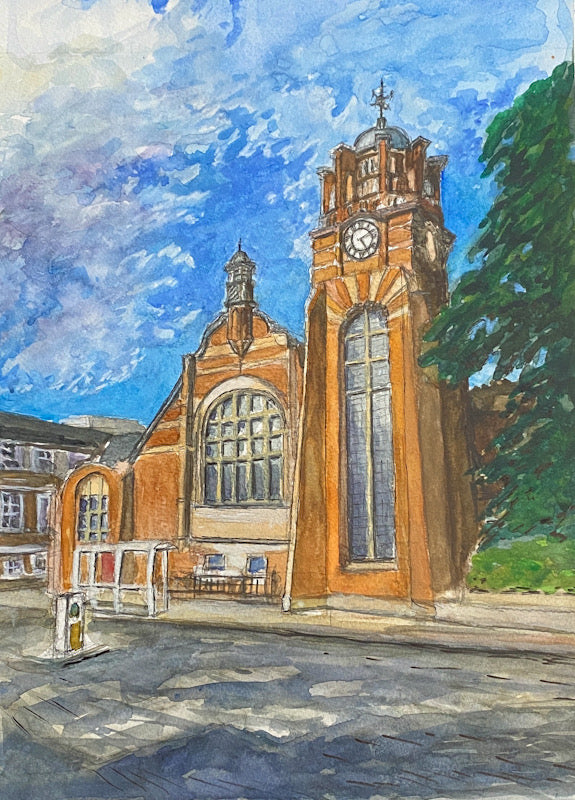 Old Baths, Bournville. Watercolour Painting (RR43)