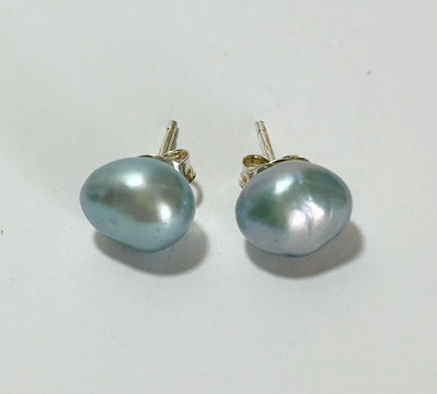 Pearl Stud Earrings, Turquoise (PO23)