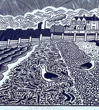 On the Waterfront. Linocut Print a/p (HR05)