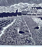 On the Waterfront. Linocut Print a/p (HR05)
