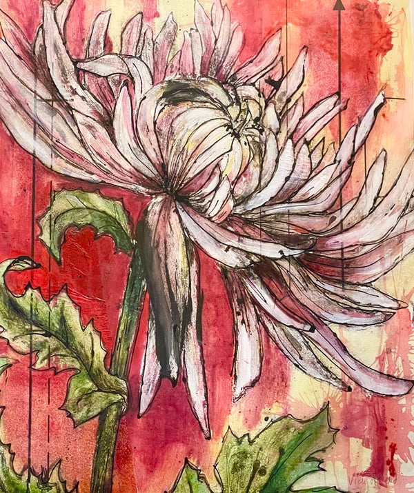 Dahlia 1. Collagraph Print 1/1 (VO79)