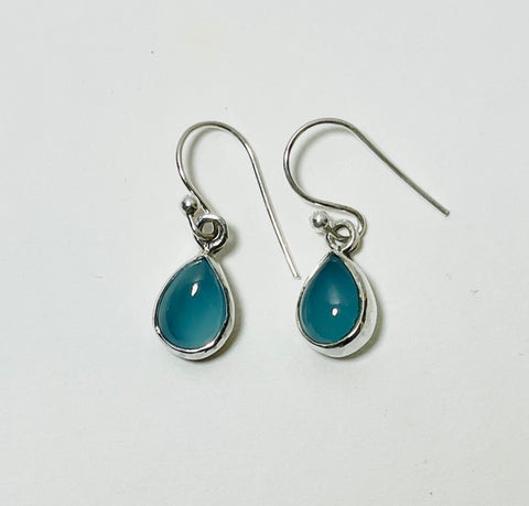 Chalcedony Hook Earrings (CH61)