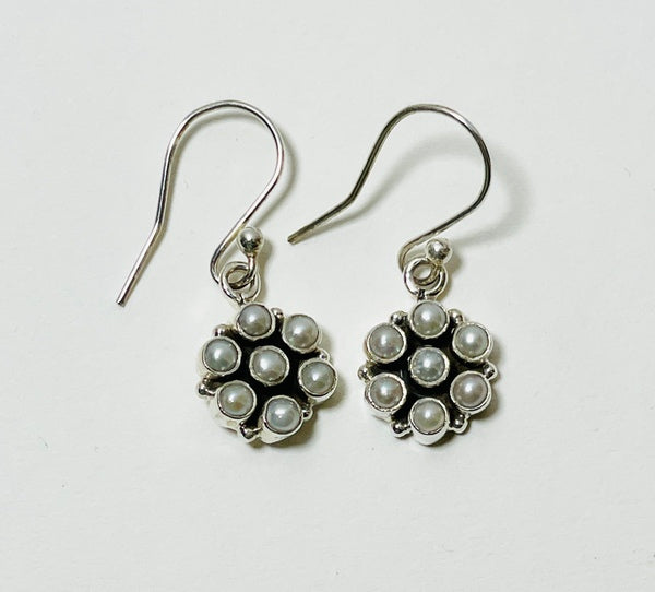 Rosette Pearl Earrings (CH68)
