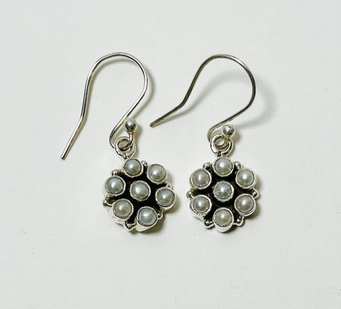 Rosette Pearl Earrings (CH68)