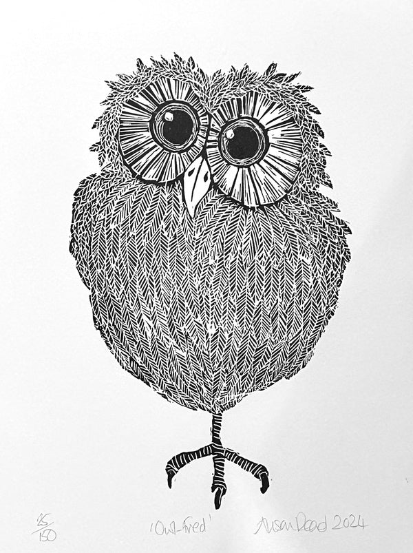 Owl Fred. Linocut 25/150 (AR134)