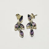 Amethyst 4 Stones Stud Earrings (CH49)
