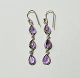 Amethyst Hook Earrings (CH41)
