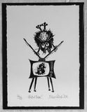 Hold it there!  Linocut Print 44/150 (AR80)