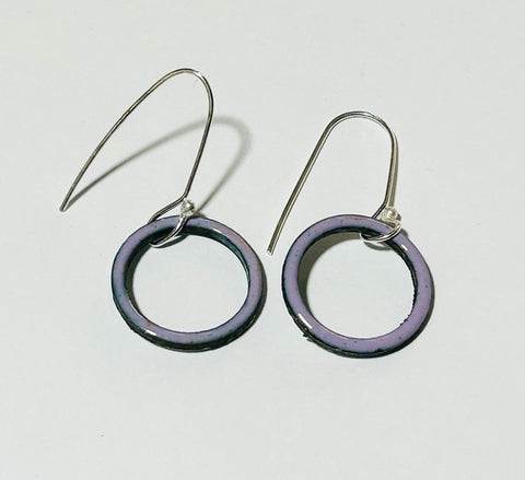 Open Circle Earrings (Purple) JM81