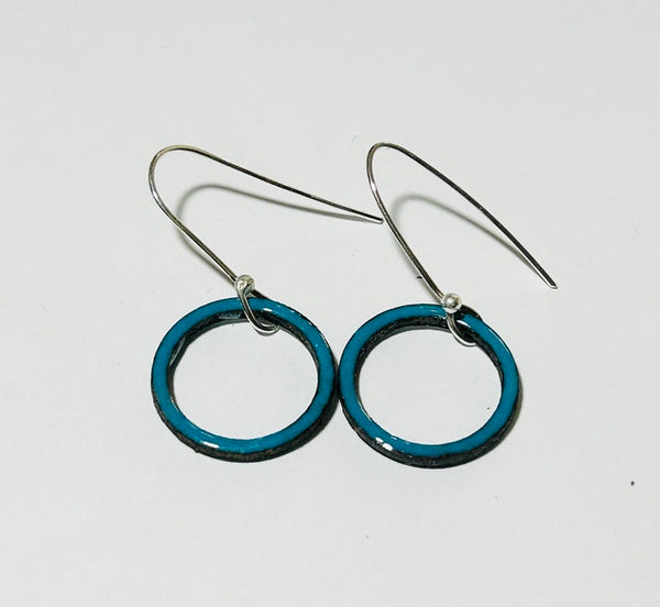 Open Circle Earrings (Teal) JM82