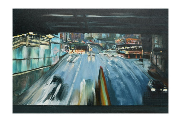 St Chad's Underpass. Oil Painting, Framed (JS06)