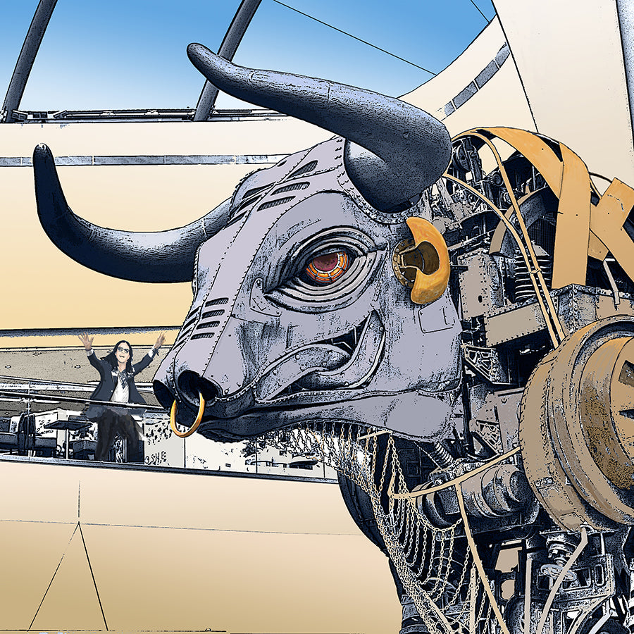 Ozzy the Bull II, Ozzy meets Ozzy, Edition 5/150,Framed (RR29)