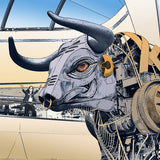Ozzy the Bull II, Ozzy meets Ozzy, Edition 5/150,Framed (RR29)