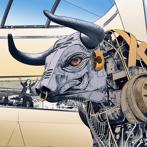 Ozzy the Bull II, Ozzy meets Ozzy, Edition 5/150,Framed (RR29)