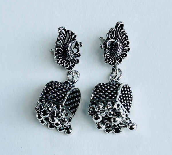 Jhumka design Silver Stud earrings, JAYA (PG518)
