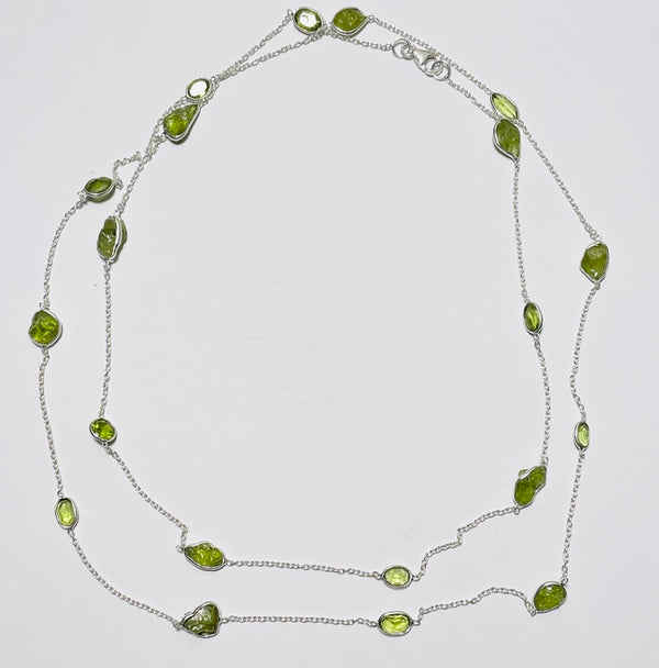 Long Peridot Necklace (PG47)