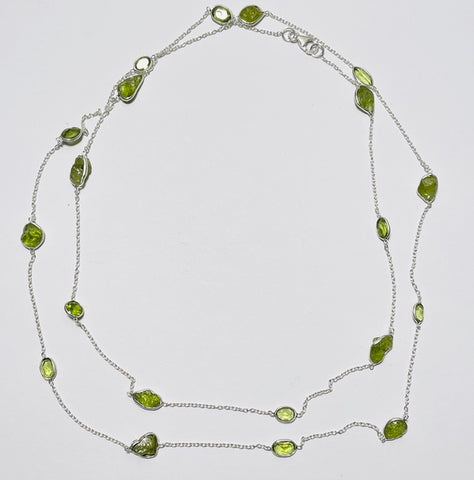 Long Peridot Necklace (PG47)