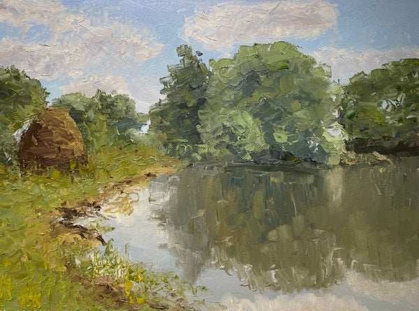 Reflections on the Lake. Oil Painting (AM01)