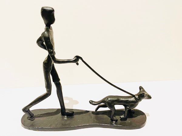 Running with Dog. Steel Welded Art (PGS08)