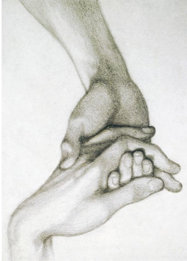 Hand of Dante by Rossetti (Card)