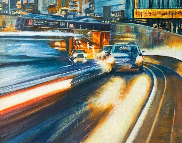 Bristol Street Underpass. Oil Painting, Framed (JS17)