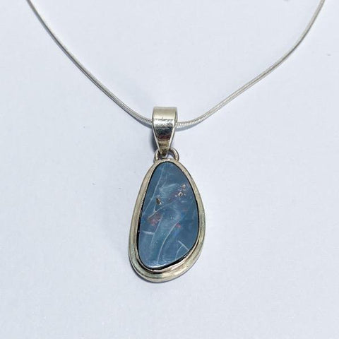Australian Opal Pendant with Silver chain (PG27)