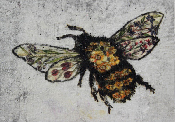 Weeds Feed Bees. Collagraph Print 18/30 (VO14)