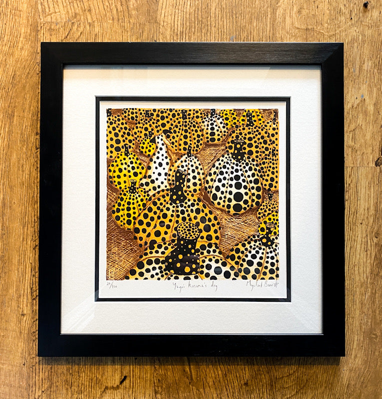 Yayoi Kusama's Dog, Framed Screen Print ed 20/100 (M20)