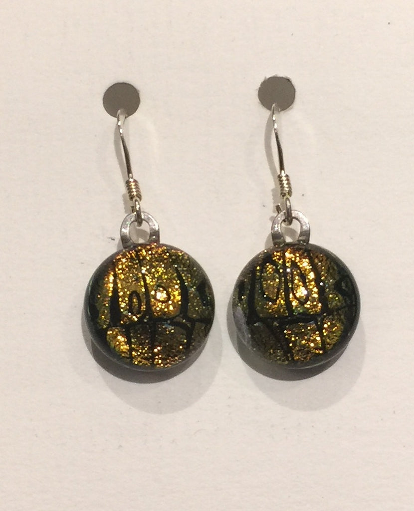 Green/Bronze Lattice Earrings
