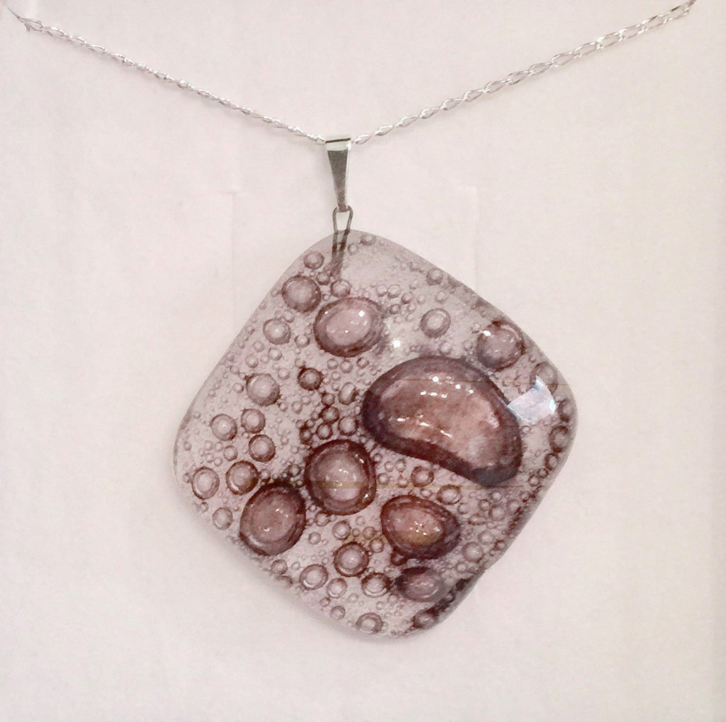 Bubble Square Pendant (Brown)