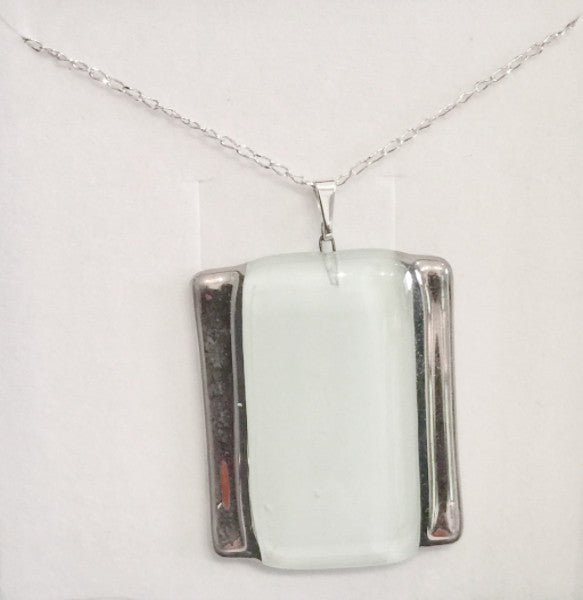 White Rectangle Pendant