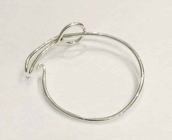 Silver Knot Bangle – Purple Gallery