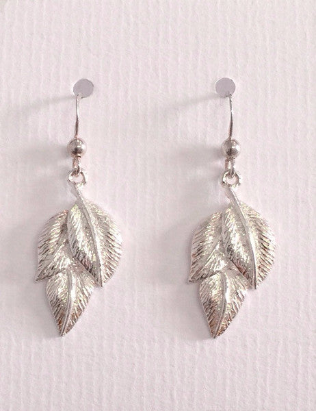 Silver Leaf Earrings