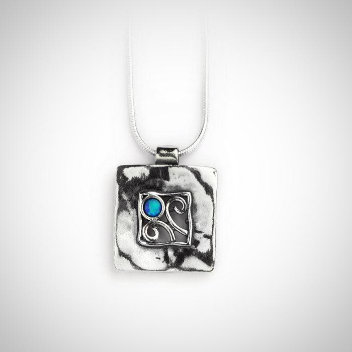 Opal Square Pendant