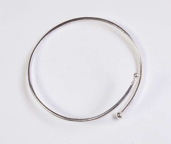 Textured Silver Bangle
