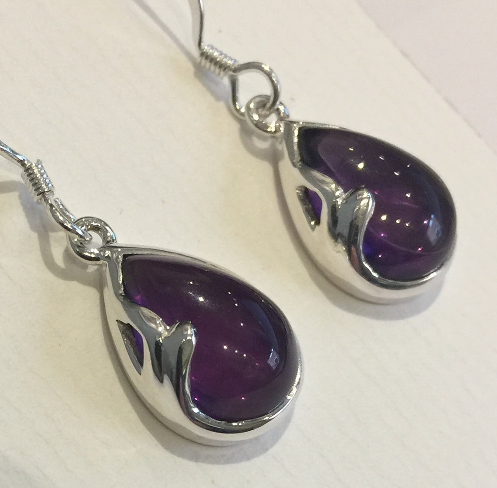Teardrop Earrings (Amethyst)
