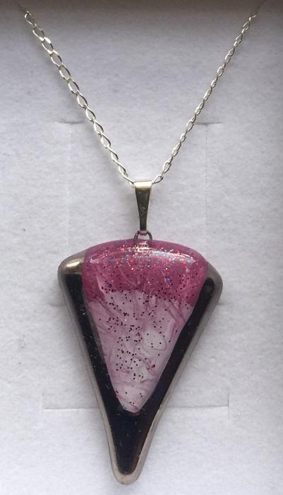 Violet Platinum Celtic Glitter Pendant (A150)