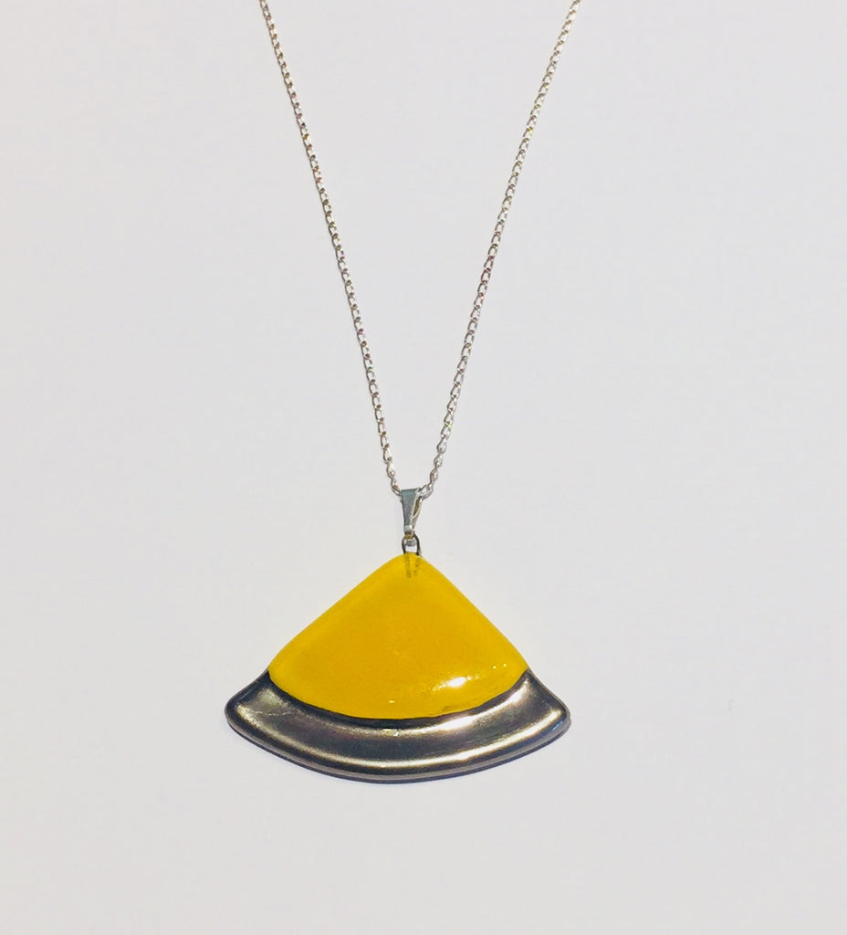 Yellow Platinum Circle Sector Pendant (A140)