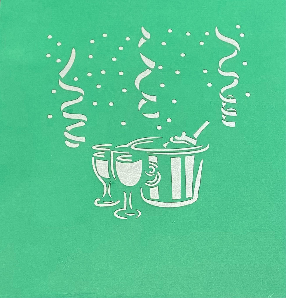 Champagne Bottle Card